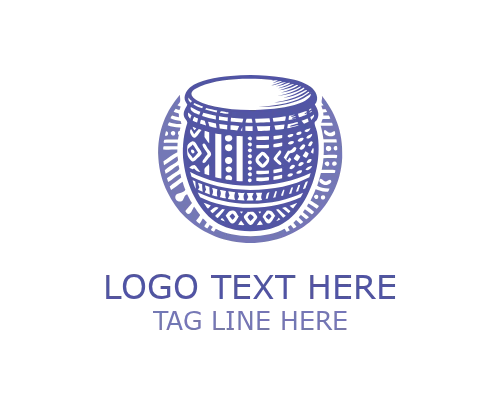African Traditional Music Instrument Logo