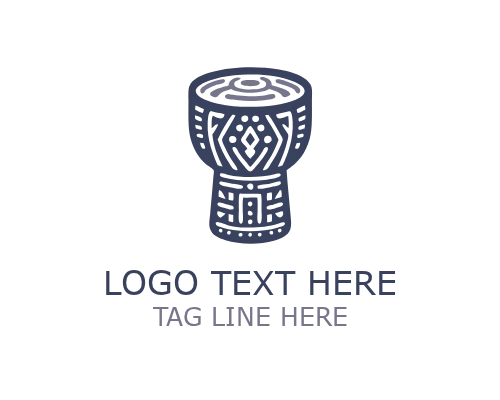 African Tribal Instrument Logo