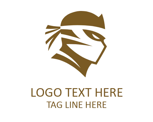 Aggressive Ninja Mascot Logo for Competitive Branding