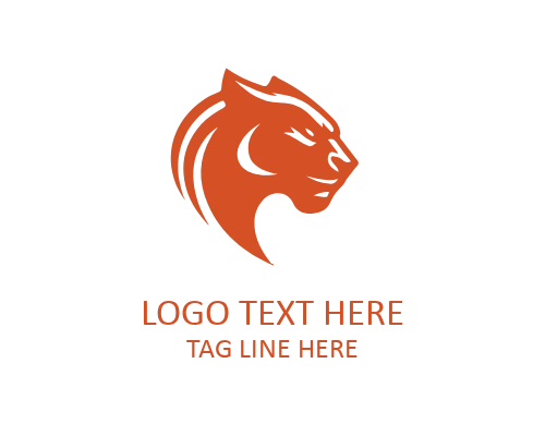 Aggressive Panther Face Logo