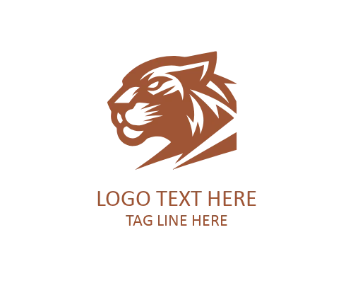 Aggressive Panther Head Logo
