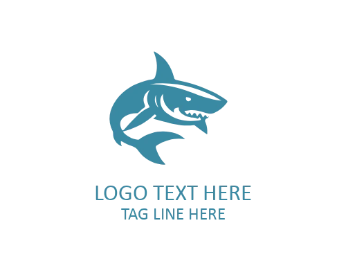 Aggressive Shark Head Logo