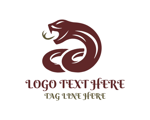  Aggressive Viper Snake Strike Logo