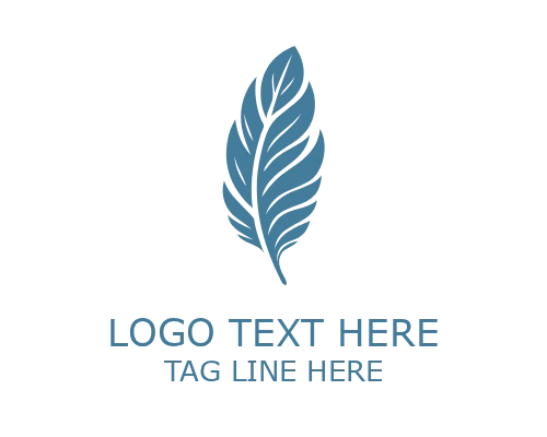 Air Minimalist Feather Logo for Light and Elegant Branding