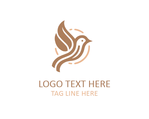 Airy Linear Bird Outline Logo