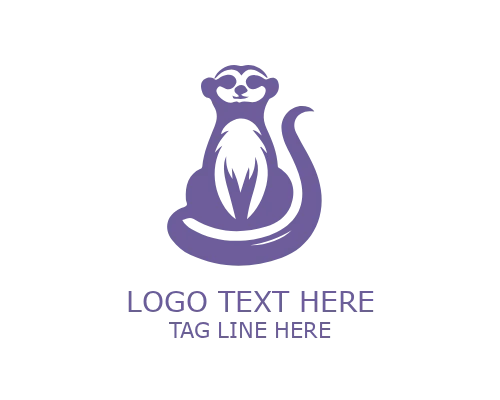 Alert Meerkat Mascot Logo.