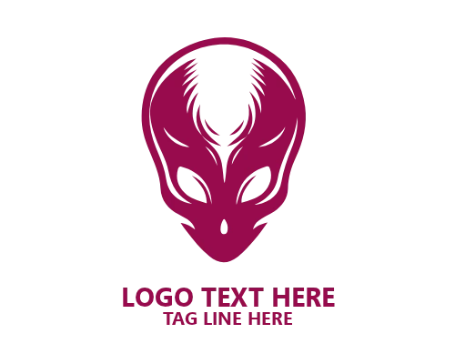 Space Alien face logo