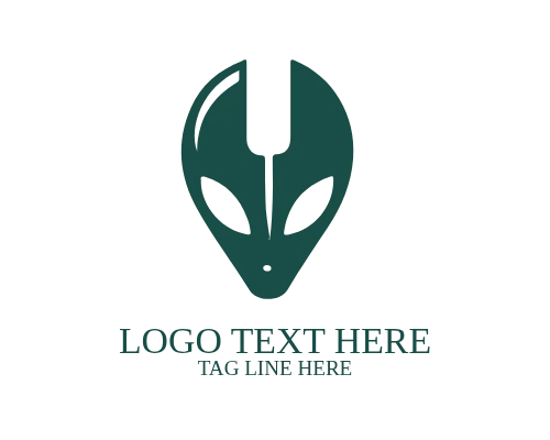 Alien Head Outline Logo