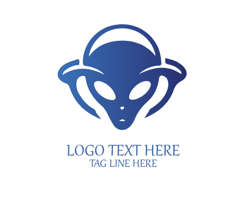 Alien Space Planet Type Logo