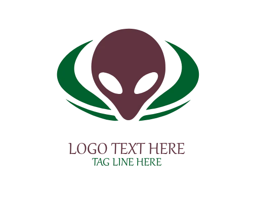 Alien face logo