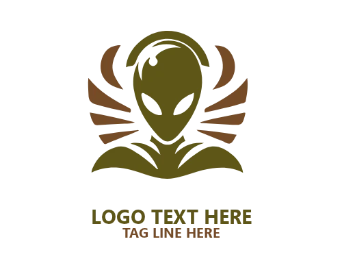 Space Alien Style Logo