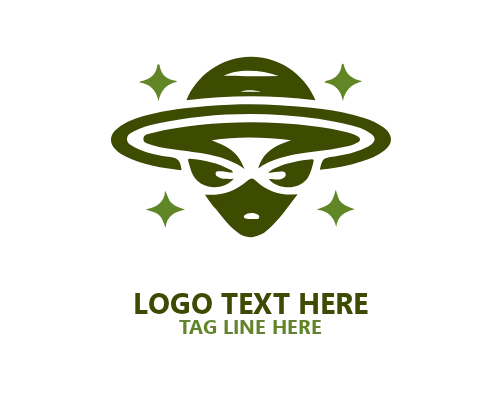 Space Alien Planet Logo
