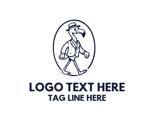 Americana Vintage Flamingo Logo