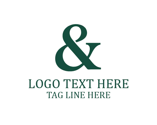 Ampersand Curve Flow Logo