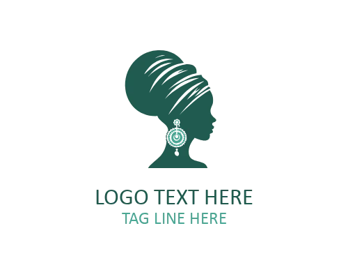 Ancestral Glow African Woman Logo