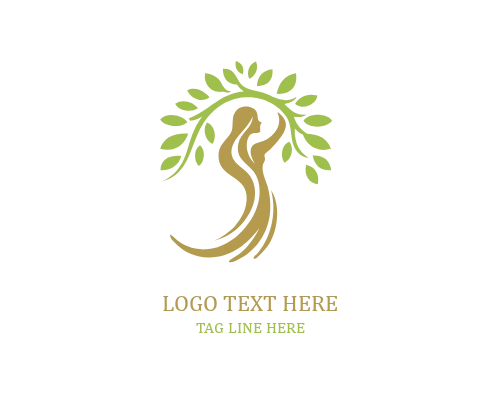 Ancestral Woman Tree Logo