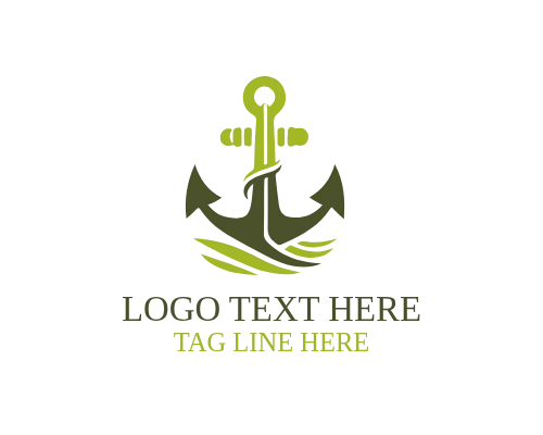 Anchor Badge Logo for Nautical Identity