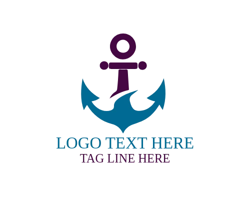 Anchor Circle Logo for Maritime Branding
