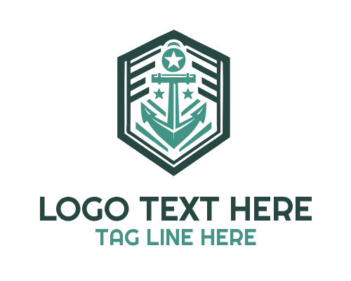 Anchor Military Shield Logo