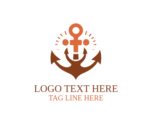 Anchor Modern Symbol Logo for Nautical Branding
