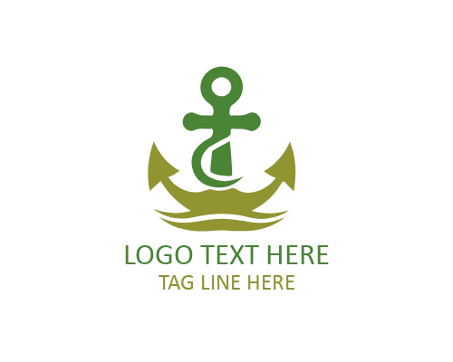 Anchor Outline Logo for Minimal Branding
