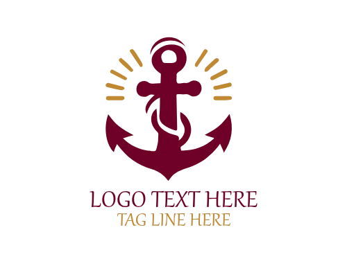 Anchor Rope Nautical Logo for Sailing and Marine Lifestyle Brands