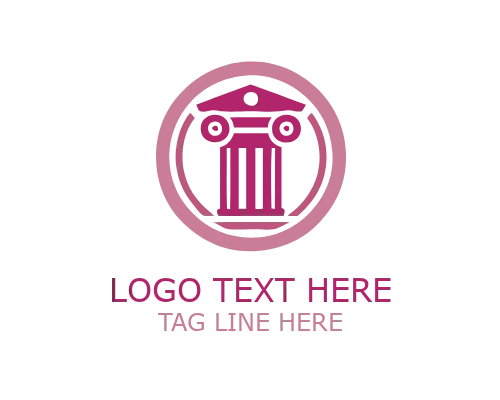 Ancient Vintage Column Logo