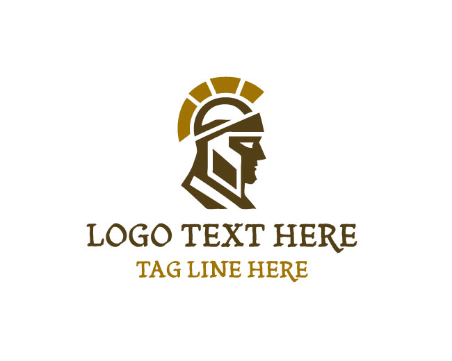 Ancient Warrior Man Face Logo