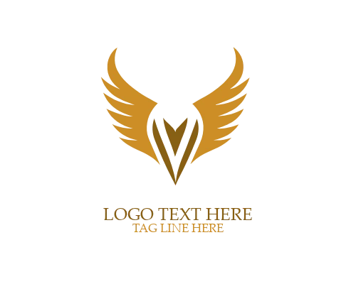 Angelic Elegant Wings Logo