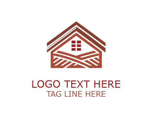 Angled Abstract Roofing Logo for Modern Construction and Architecture Branding