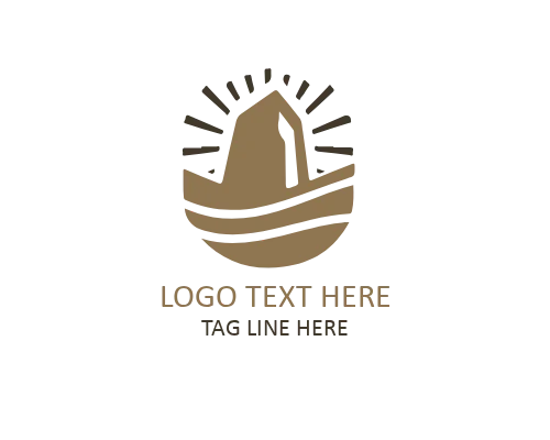Angled Flat Stone Logo for Architecture, Construction, and Design Brands