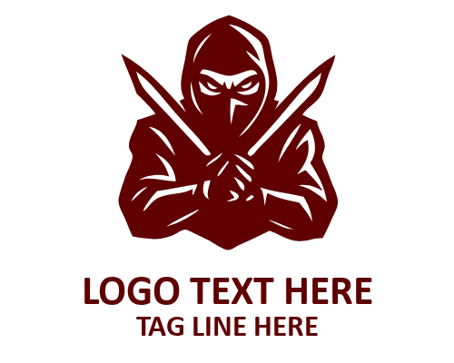 Angry Ninja Mascot Logo