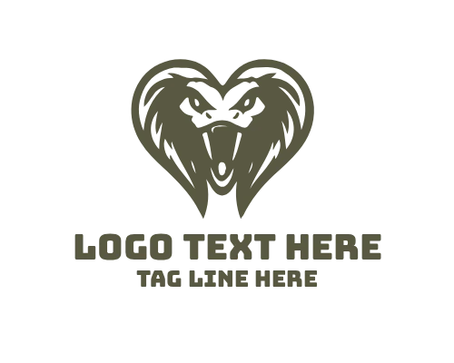Angry Viper Snake Aggressive Logo