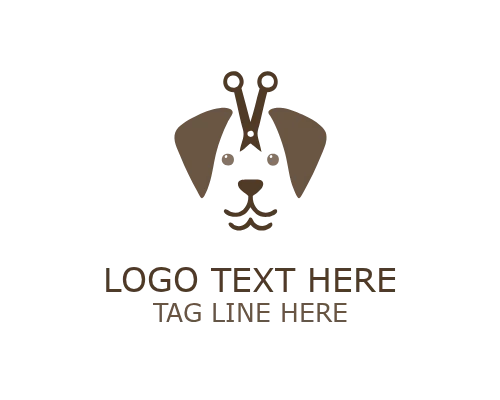 Animal Salon Dog Grooming Logo