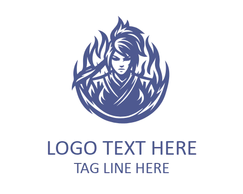 Anime Style Girl Gamer Mascot Logo