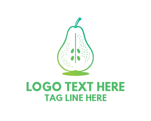 Antique Pear Botanical Illustration Logo for Premium Packaging