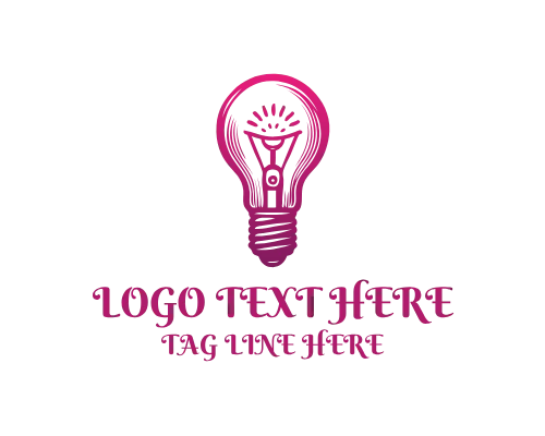 Antique Vintage Bulb Logo for Heritage Lighting and Retro Branding