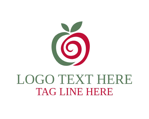 Apple Abstract Emblem Logo