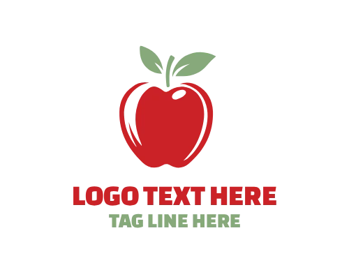 Apple Fruit Logo for Eco Friendly Food Brands
