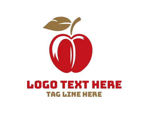 Apple Fruit Logo for Healthy Lifestyle Branding