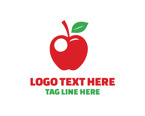 Apple Fruit Logo for Organic Food Brands