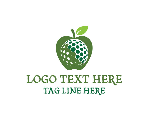 Apple Golf Champion Design Logo