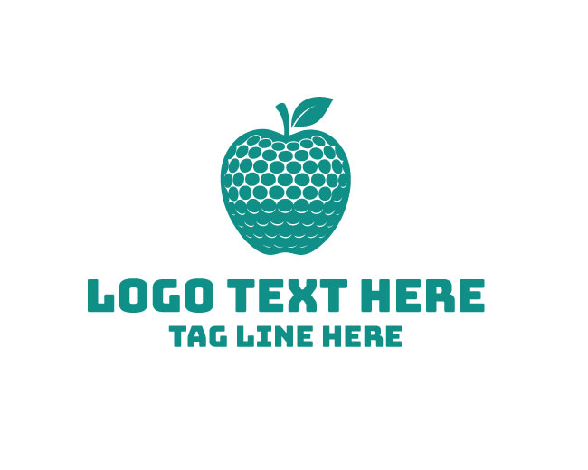 Apple Golf Sport Design Logo