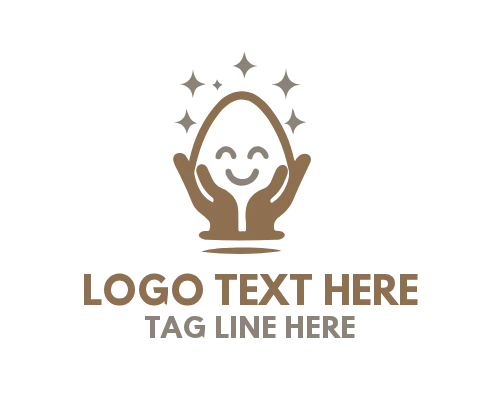 appy Face Cute Egg Logo