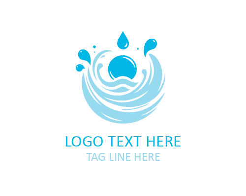 Aqua Crown Splash Logo