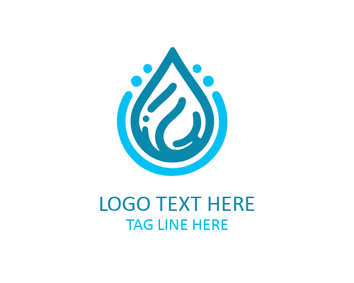 Aqua Drop Modern Logo
