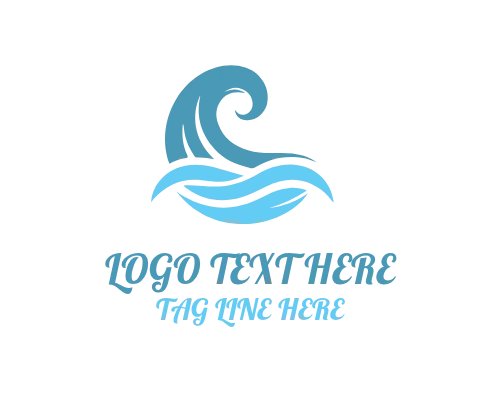 Aqua Ocean Wave Symbol Logo