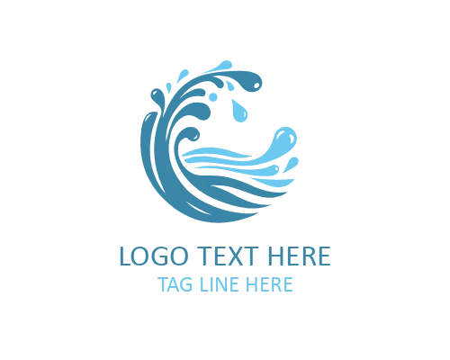 Aqua Pure Wave Splash Logo