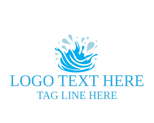  Aqua Splash Wave Logo for Water, Spa, and Wellness Brands