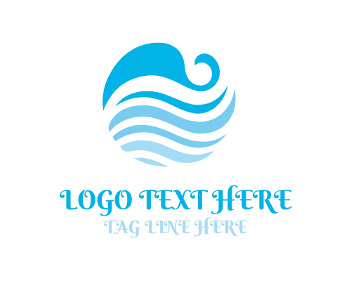 Aqua Wave Modern Logo